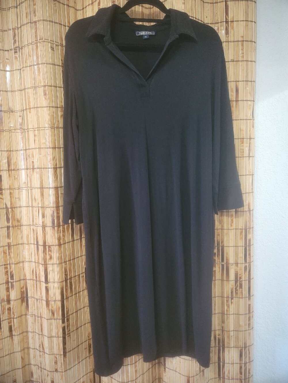Harold's Black Polo-Style Midi Dress (Size XL)